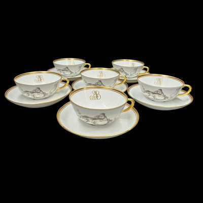 Bernardaud, Tea Service, Collection, Pastorale in Grisaille. Limoges