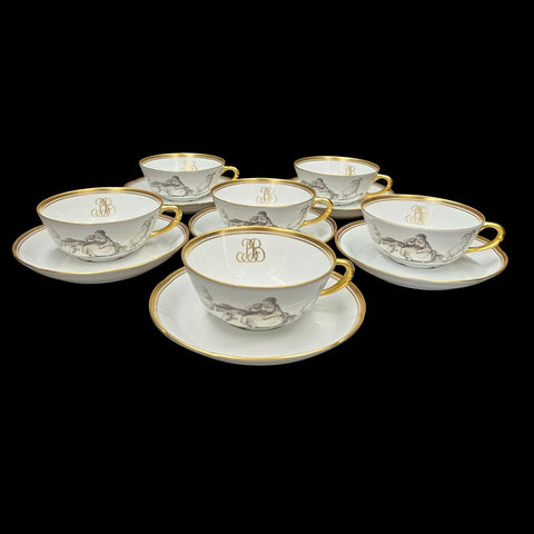 Bernardaud, Tea Service, Collection, Pastorale in Grisaille. Limoges