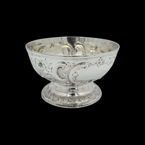 Ancien Bol Sur Pied En Argent Massif Anglais
