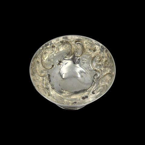 Ancien Bol Sur Pied En Argent Massif Anglais
