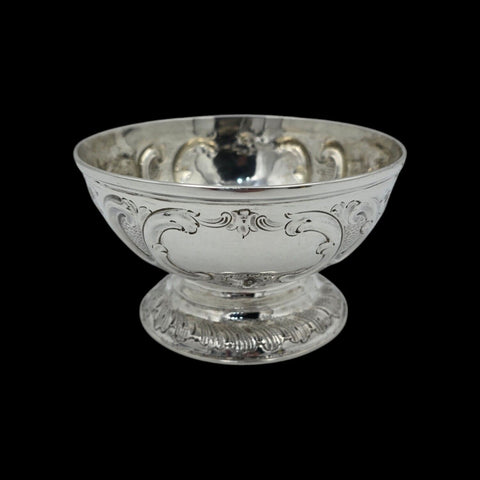Ancien Bol Sur Pied En Argent Massif Anglais