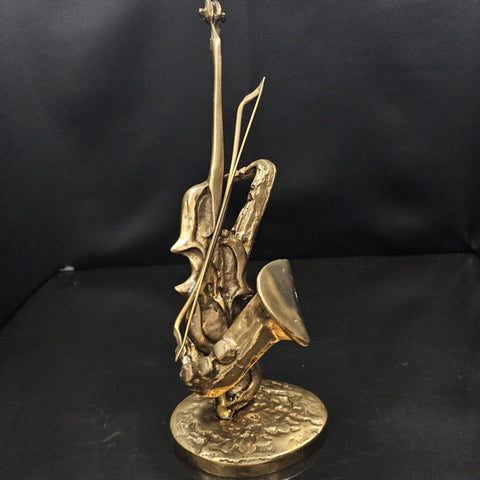 Yves LOHE Bronze Sculpture Musical Instruments Lohé