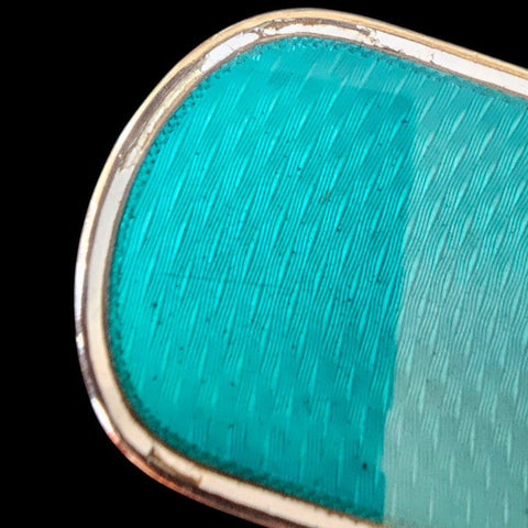 ENAMELED SILVER Antique Clothes Brush