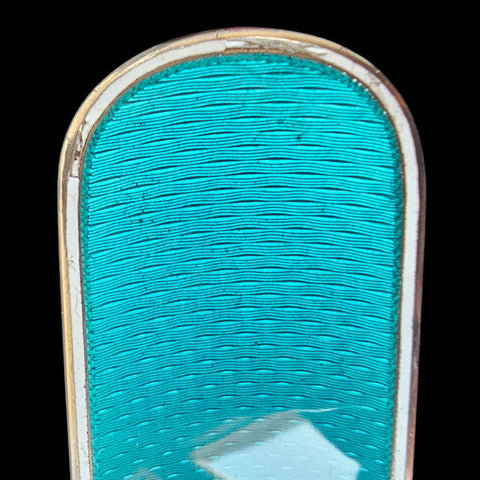 ENAMELED SILVER Antique Clothes Brush