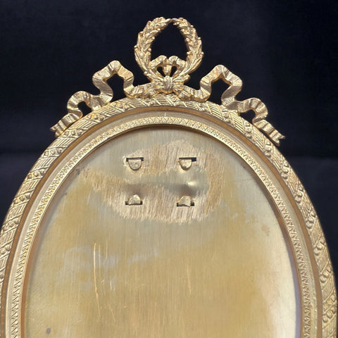 Antique Oval Gilt Bronze Frame