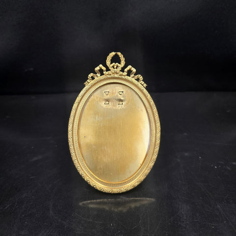 Antique Oval Gilt Bronze Frame