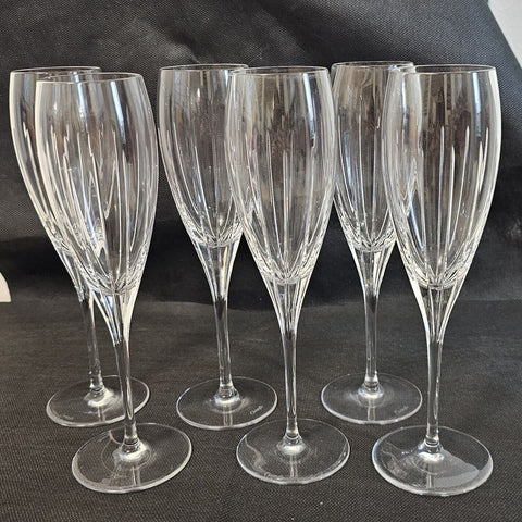 CHRISTOFLE IRIANA Flûtes À Champagne en Cristal x6