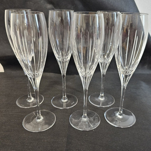 CHRISTOFLE IRIANA Flûtes À Champagne en Cristal x6