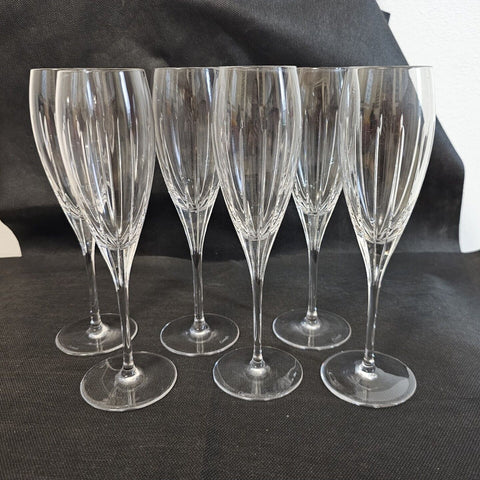 CHRISTOFLE IRIANA Flûtes À Champagne en Cristal x6