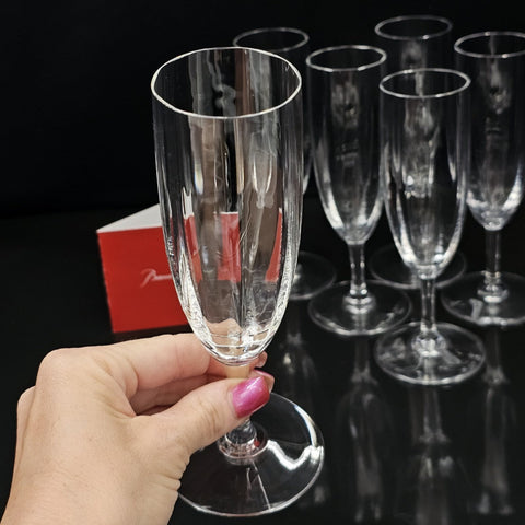 - Baccarat - 6 Montaigne optical model flutes
