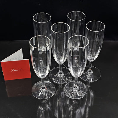 - Baccarat - 6 Flûtes modèle Montaigne optique