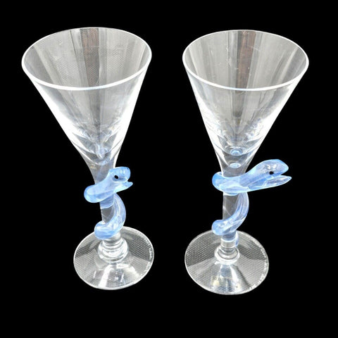 - ULRIKA HYDMAN VALLIEN - for KOSTA BODA Pair of snake-shaped footed cups