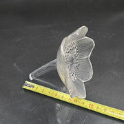 Lalique France Crystal Glass Paperweight Anemone Flower