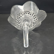 Lalique France Crystal Glass Paperweight Anemone Flower