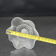 Lalique France Crystal Glass Paperweight Anemone Flower