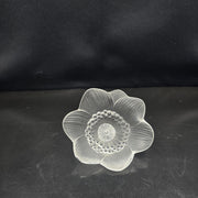 Lalique France Crystal Glass Paperweight Anemone Flower