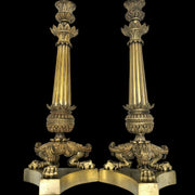 Pair of Napoleon III Gilt Bronze Candlesticks