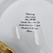 - Cheverny Limoges - Double porcelain soup tureen with gold inlay, polished with agate