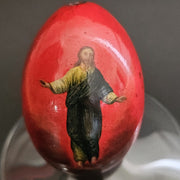 Lukutin, Antique Papier Mache Egg, 19th Century Russia
