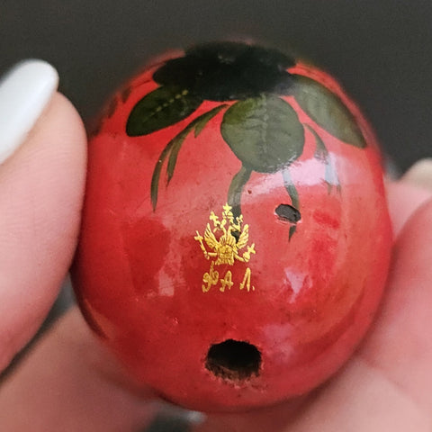 Lukutin, Antique Papier Mache Egg, 19th Century Russia