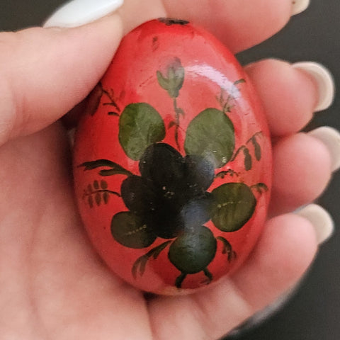 Lukutin, Antique Papier Mache Egg, 19th Century Russia