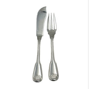 - Ercuis - 24-piece Vendôme shell fish set in silver-plated metal.