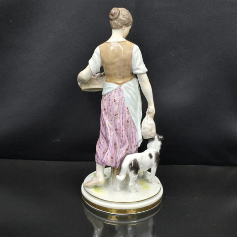Jacob Ungerer, Meissen Young Gardener with Dog