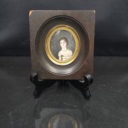 Antique Miniature Portrait of a Woman