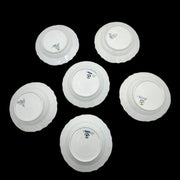 Royal Copenhagen Small Soup Plates ×6 Antique "Saxon Flowers"