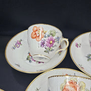 - Royal Copenhagen - 6 Porcelain Cups and 6 Saucers