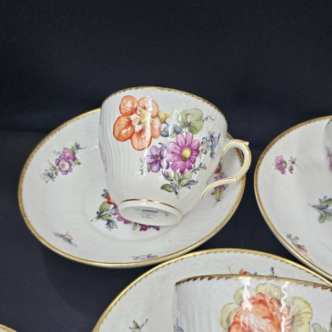 - Royal Copenhagen - 6 Porcelain Cups and 6 Saucers