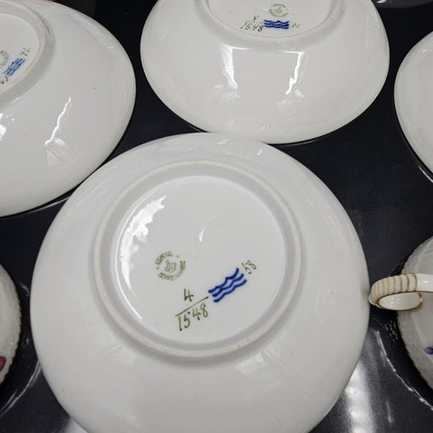 - Royal Copenhagen - 6 Porcelain Cups and 6 Saucers