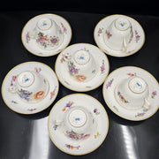 - Royal Copenhagen - 6 Porcelain Cups and 6 Saucers