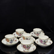 - Royal Copenhagen - 6 Porcelain Cups and 6 Saucers