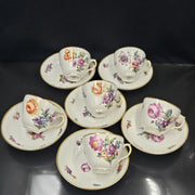 - Royal Copenhagen - 6 Porcelain Cups and 6 Saucers