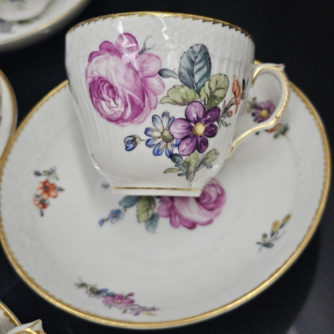 - Royal Copenhagen - 6 Porcelain Cups and 6 Saucers