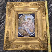 Ancien Tableau, Peinture Emaillée XIXème