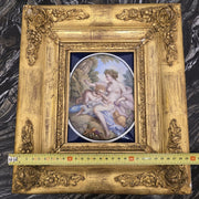 Ancien Tableau, Peinture Emaillée XIXème