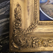 Ancien Tableau, Peinture Emaillée XIXème