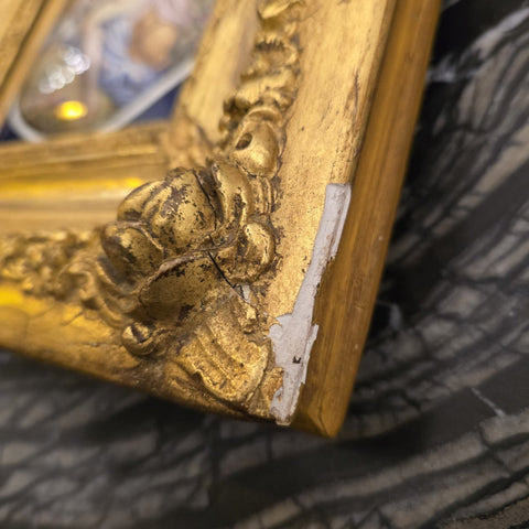 Ancien Tableau, Peinture Emaillée XIXème