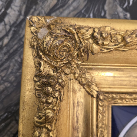 Ancien Tableau, Peinture Emaillée XIXème