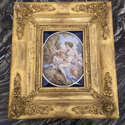 Ancien Tableau, Peinture Emaillée XIXème