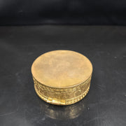 Antique Round Gilded Brass Box