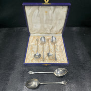 6 cuillères en argent massif James Deakin & Sons