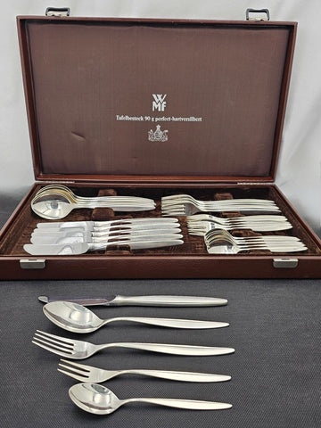 Ménagère 30 Couverts En Argent Massif 800 Allemand WMF Copenhague Kopenhague