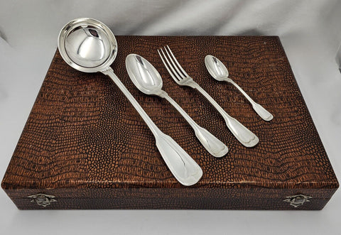 - SFAM - Ménagère 12 Personnes Modèle Filet. French silver plated cutlery