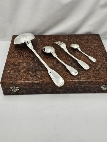 - SFAM - Ménagère 12 Personnes Modèle Filet. French silver plated cutlery