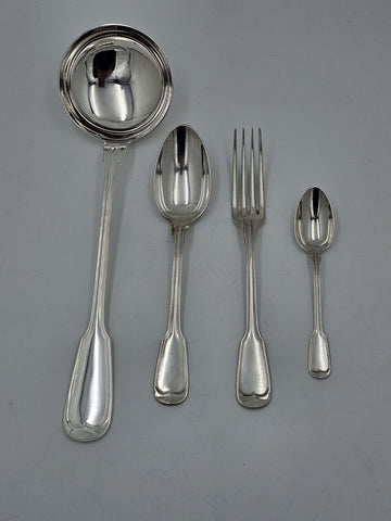 - SFAM - Ménagère 12 Personnes Modèle Filet. French silver plated cutlery