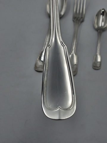 - SFAM - Ménagère 12 Personnes Modèle Filet. French silver plated cutlery