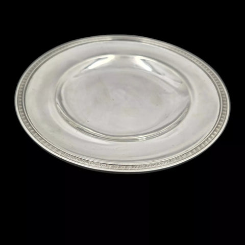 - FALLON - Assiette En Argent Massif.